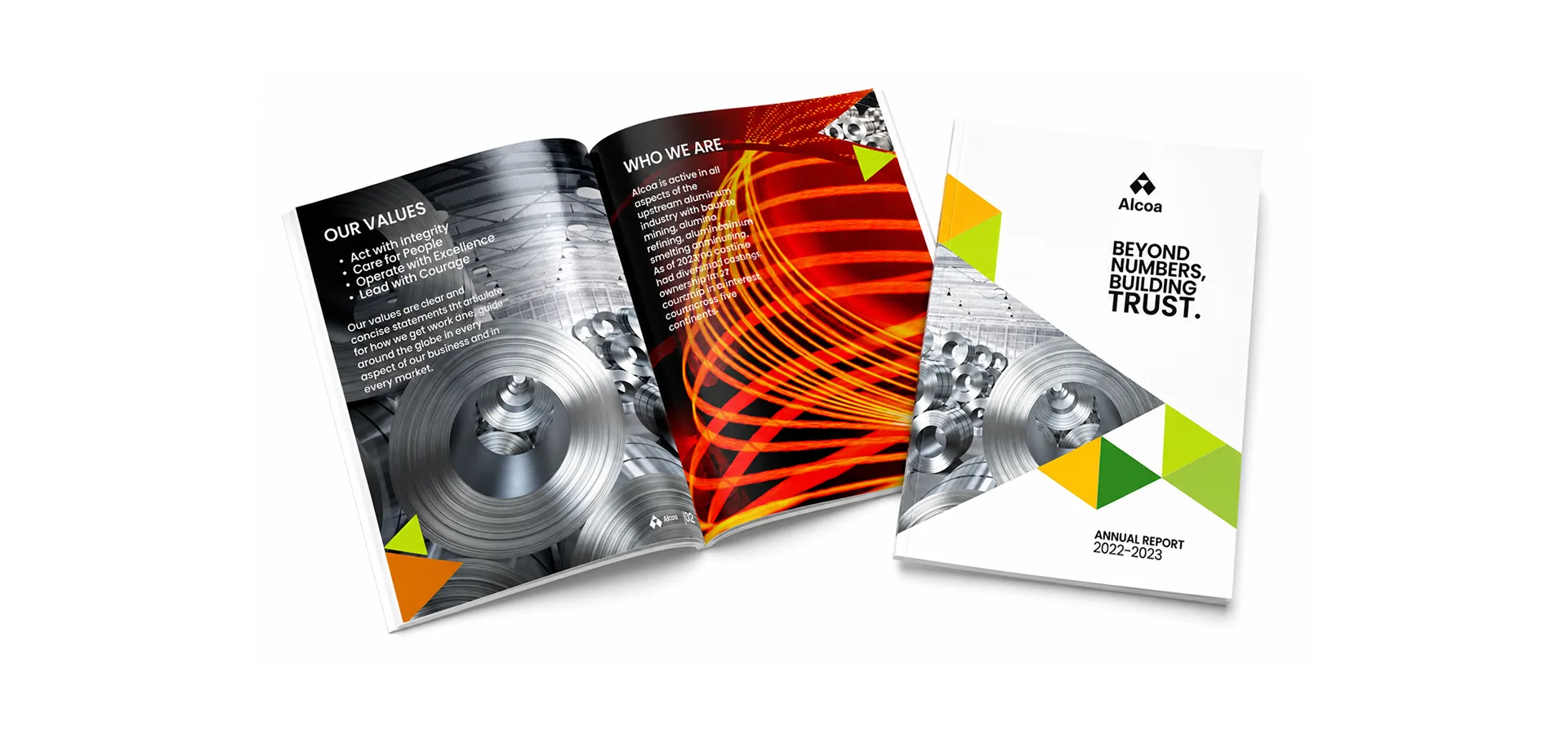 Creative annual report design for corporate businesses with professional layout and visual storytelling.